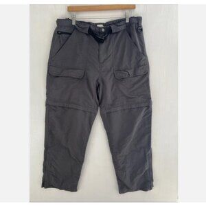 THE NORTH FACE Y2K 08 Gray Convertible Cargo Pants Zip Off Shorts Size L Short